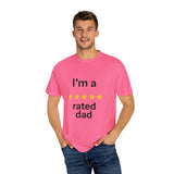 Dad Humor T-Shirt - I'm a Rated Dad Tee for Father's Day, Birthday Gift, Casual Wear, Unisex Apparel, Dad Jokes