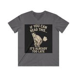 Men's V-Neck Humor Tee - Funny Gift for Men, Comfy Casual Wear, Perfect for Birthdays, Celebrations, Gag Gifts, Everyday Use