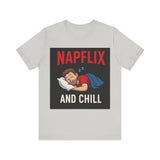 Napflix and Chill Unisex Jersey Tee, Comfortable Lounge T-Shirt, Gift for Nap Lovers, Cozy Sleep Shirt for Relaxation, Perfect for [...]