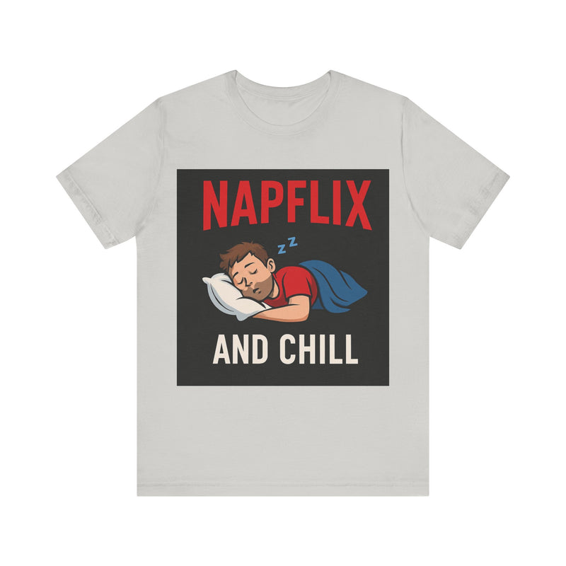 Napflix and Chill Unisex Jersey Tee, Comfortable Lounge T-Shirt, Gift for Nap Lovers, Cozy Sleep Shirt for Relaxation, Perfect for [...]