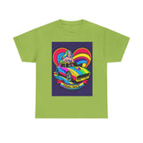 Unisex Heavy Cotton Tee - Retro Drag Race Graphic Tee, Fun Summer Shirt, LGBTQ+ Pride Apparel, Car Enthusiast Gift