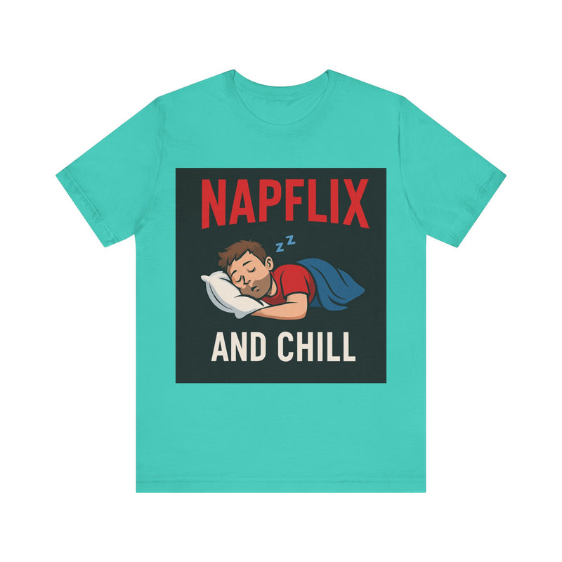 Napflix and Chill Unisex Jersey Tee, Comfortable Lounge T-Shirt, Gift for Nap Lovers, Cozy Sleep Shirt for Relaxation, Perfect for [...]