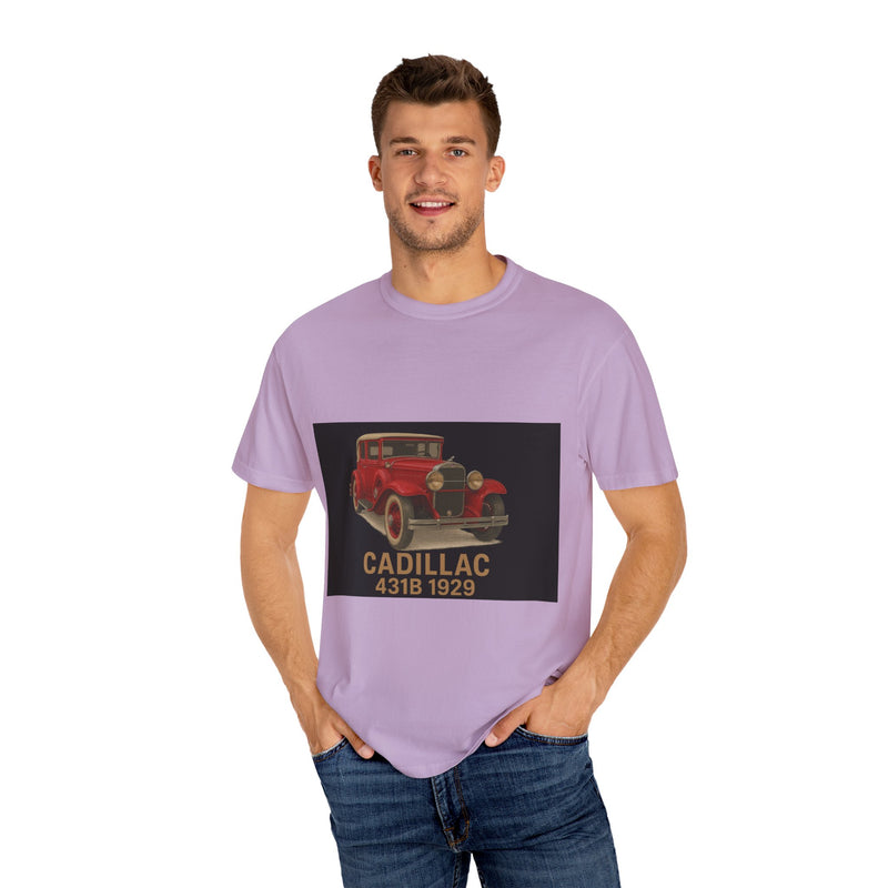 1929 Caddilac T-Shirt, Car Enthusiast Tee, 1929 Cadillac Shirt, Gift for Him, Classic Auto Fashion, Unisex Garment-Dyed Top