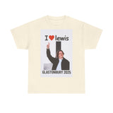 I  Lewis Glastonbury 2025 Unisex Heavy Cotton Tee | Festival Shirt, Concert Apparel, Fan Merchandise, Gift for Music Lovers, Casual Wear