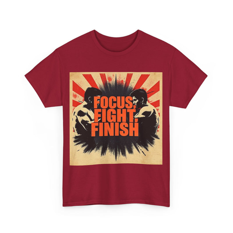 Focus Fight Finish Tee - Motivational T-Shirt, Fitness Shirt, Gym Apparel, Unisex Casual Wear, Gift for Athletes