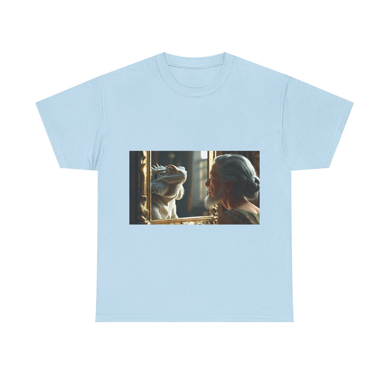 Unisex Heavy Cotton Tee - Playful Nostalgia Shirt, Casual Wear, Gift for Friends, Movie Night, Unique Graphic Tee