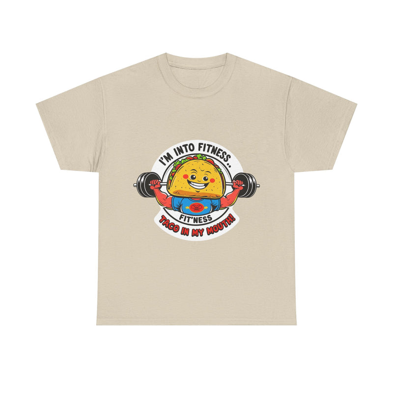 Fitness Taco Tee - Fun Unisex Cotton Shirt, Gym Apparel, Foodie Gift, Workout Fashion, Fitness Humor