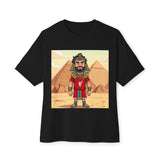 Vintage-Inspired Egyptian Graphic Tee for Adventurers, Unisex Boxy T-Shirt, Retro Travel T-Shirt, Festival Shirt, Gift for Gamers