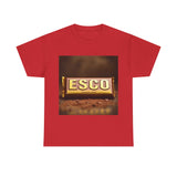 Unisex Cotton Tee with ESCO Design, Casual Graphic Tee, Streetwear Style, Gift for Food Lovers, Ideal for Parties and Celebrations