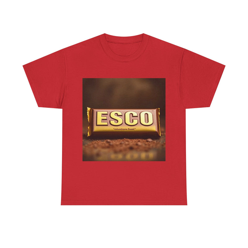 Unisex Cotton Tee with ESCO Design, Casual Graphic Tee, Streetwear Style, Gift for Food Lovers, Ideal for Parties and Celebrations