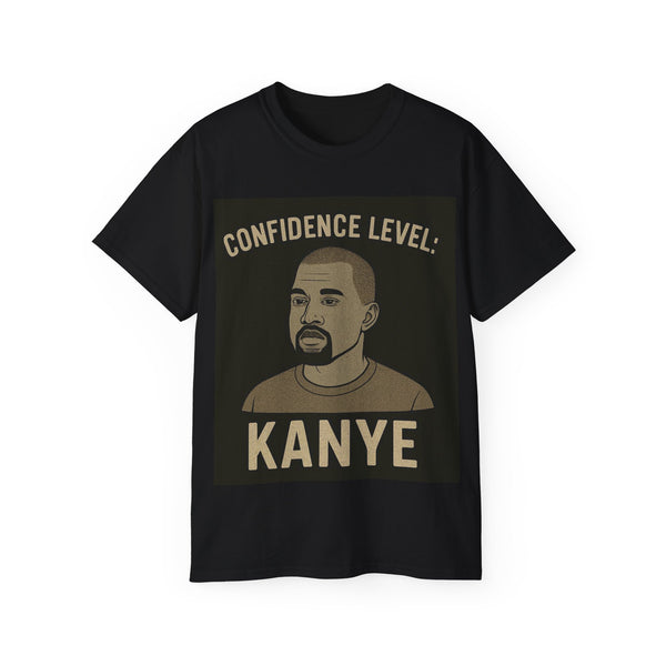 Confidence Level Kanye Tee, Funny Graphic T-Shirt, Hip Hop Style Shirt, Gift for Music Lovers, Casual Everyday Wear