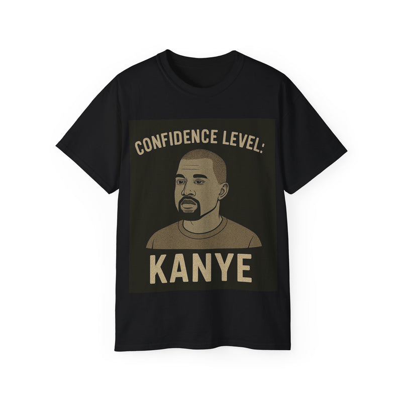 Confidence Level Kanye Tee, Funny Graphic T-Shirt, Hip Hop Style Shirt, Gift for Music Lovers, Casual Everyday Wear