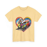 Retro Drag Race Unisex Heavy Cotton Tee, Car Lover Shirt, Vintage Auto Apparel, Gift for Him/Her, Racing Fan Clothes