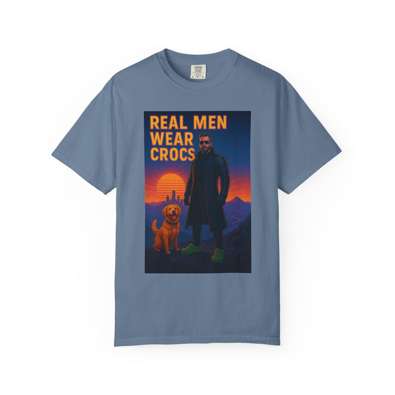 Real Men Wear Crocs T-Shirt, Unisex Casual Tee for Men, Perfect Gift for Dads, Birthdays, and Casual Outings