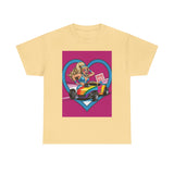 Rainbow Racer Unisex Heavy Cotton Tee | LGBT Pride, Drag Race, Summer Festival, Casual Wear, Gift Idea