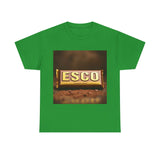 Unisex Cotton Tee with ESCO Design, Casual Graphic Tee, Streetwear Style, Gift for Food Lovers, Ideal for Parties and Celebrations