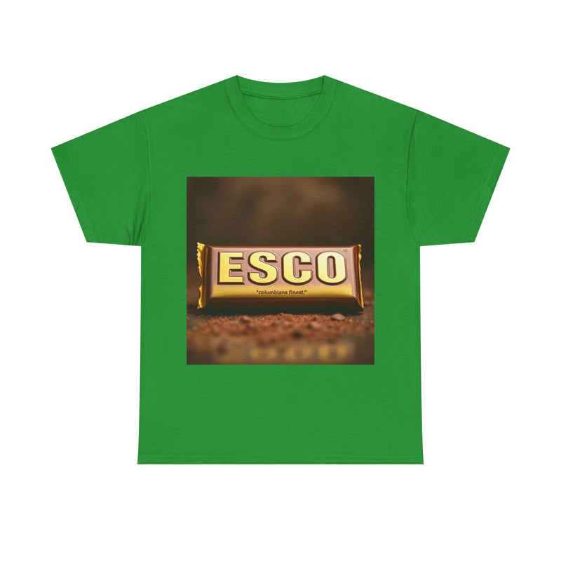 Unisex Cotton Tee with ESCO Design, Casual Graphic Tee, Streetwear Style, Gift for Food Lovers, Ideal for Parties and Celebrations