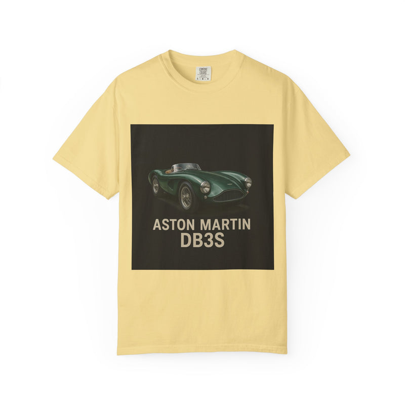 Aston Martin DB3S Unisex Garment-Dyed T-shirt, Car Enthusiast Tee, Vintage Auto Apparel, Perfect Gift for Him, Birthday or Christmas