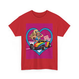 Rainbow Racer Unisex Heavy Cotton Tee | LGBT Pride, Drag Race, Summer Festival, Casual Wear, Gift Idea