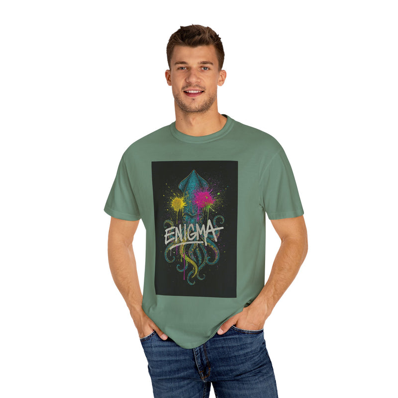 Colorful Enigma Squid Unisex T-Shirt | Vibrant Graphic Tee for Ocean Lovers, Casual Wear, Gift Idea, Festival Attire, Statement Piece