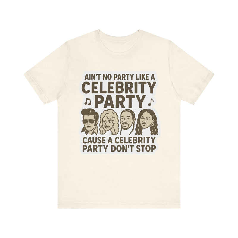 Celebrity Party Unisex Tee – Perfect for Parties, Concerts, Birthdays, Gift for Music Lovers, Trendy Graphic Shirt