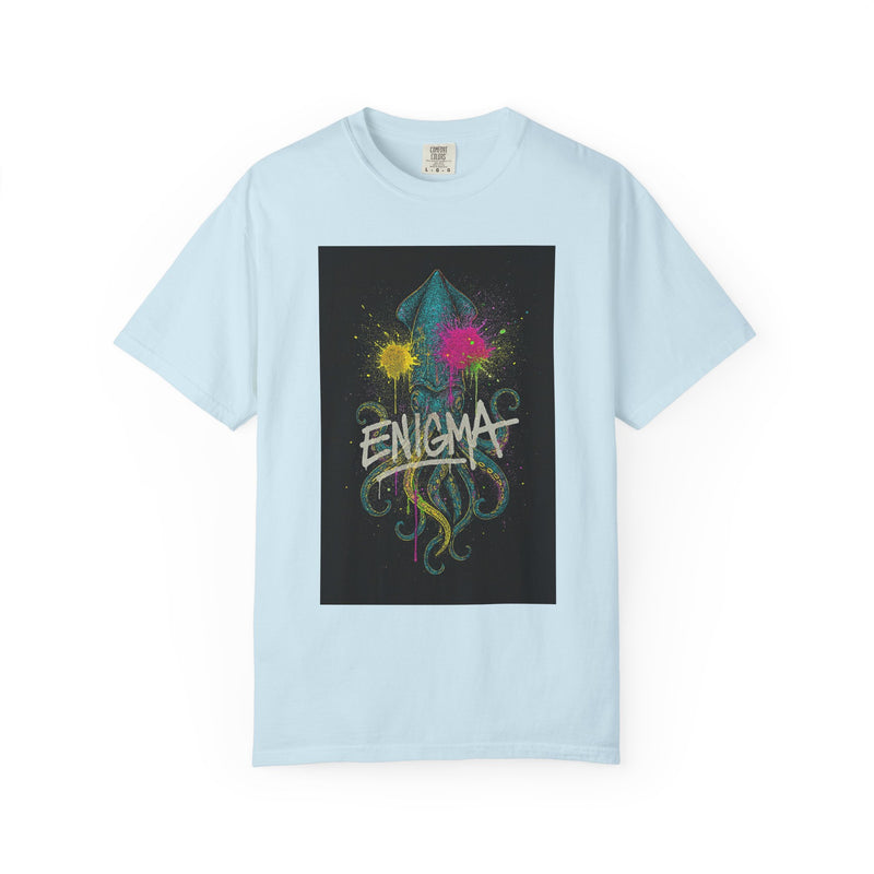 Colorful Enigma Squid Unisex T-Shirt | Vibrant Graphic Tee for Ocean Lovers, Casual Wear, Gift Idea, Festival Attire, Statement Piece