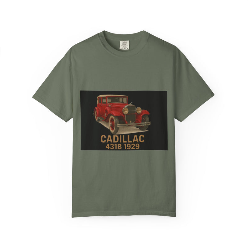 1929 Caddilac T-Shirt, Car Enthusiast Tee, 1929 Cadillac Shirt, Gift for Him, Classic Auto Fashion, Unisex Garment-Dyed Top