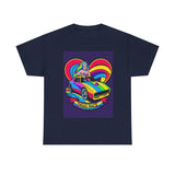 Unisex Heavy Cotton Tee - Retro Drag Race Graphic Tee, Fun Summer Shirt, LGBTQ+ Pride Apparel, Car Enthusiast Gift
