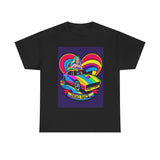 Unisex Heavy Cotton Tee - Retro Drag Race Graphic Tee, Fun Summer Shirt, LGBTQ+ Pride Apparel, Car Enthusiast Gift