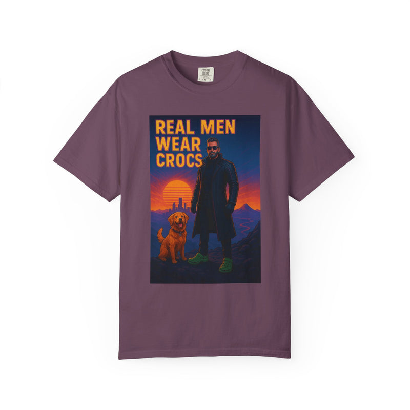 Real Men Wear Crocs T-Shirt, Unisex Casual Tee for Men, Perfect Gift for Dads, Birthdays, and Casual Outings