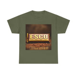 Unisex Cotton Tee with ESCO Design, Casual Graphic Tee, Streetwear Style, Gift for Food Lovers, Ideal for Parties and Celebrations