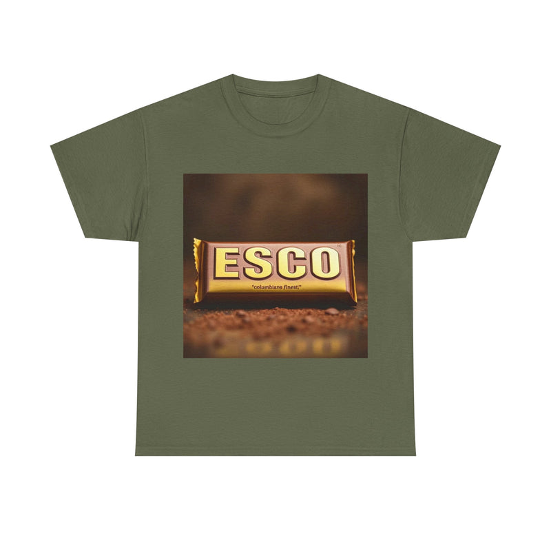 Unisex Cotton Tee with ESCO Design, Casual Graphic Tee, Streetwear Style, Gift for Food Lovers, Ideal for Parties and Celebrations