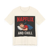 Napflix and Chill Unisex Jersey Tee, Comfortable Lounge T-Shirt, Gift for Nap Lovers, Cozy Sleep Shirt for Relaxation, Perfect for [...]