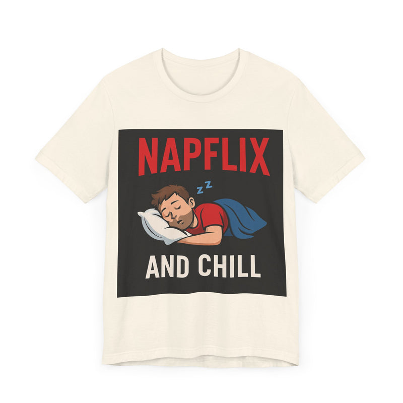 Napflix and Chill Unisex Jersey Tee, Comfortable Lounge T-Shirt, Gift for Nap Lovers, Cozy Sleep Shirt for Relaxation, Perfect for [...]