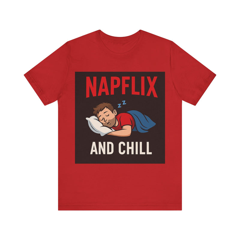 Napflix and Chill Unisex Jersey Tee, Comfortable Lounge T-Shirt, Gift for Nap Lovers, Cozy Sleep Shirt for Relaxation, Perfect for [...]