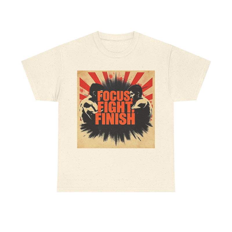 Focus Fight Finish Tee - Motivational T-Shirt, Fitness Shirt, Gym Apparel, Unisex Casual Wear, Gift for Athletes