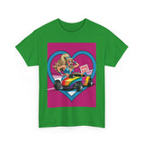 Rainbow Racer Unisex Heavy Cotton Tee | LGBT Pride, Drag Race, Summer Festival, Casual Wear, Gift Idea