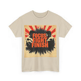 Focus Fight Finish Tee - Motivational T-Shirt, Fitness Shirt, Gym Apparel, Unisex Casual Wear, Gift for Athletes