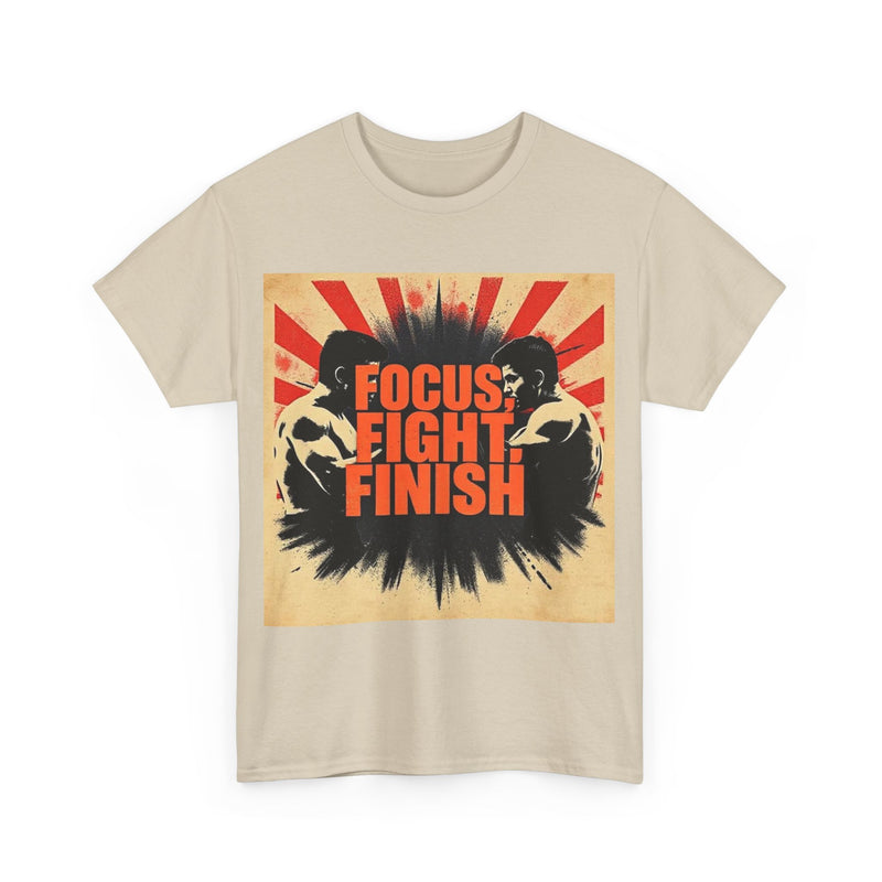 Focus Fight Finish Tee - Motivational T-Shirt, Fitness Shirt, Gym Apparel, Unisex Casual Wear, Gift for Athletes