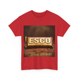 Unisex Cotton Tee with ESCO Design, Casual Graphic Tee, Streetwear Style, Gift for Food Lovers, Ideal for Parties and Celebrations
