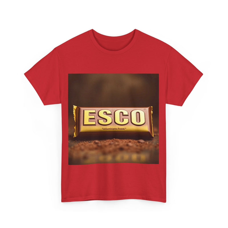 Unisex Cotton Tee with ESCO Design, Casual Graphic Tee, Streetwear Style, Gift for Food Lovers, Ideal for Parties and Celebrations