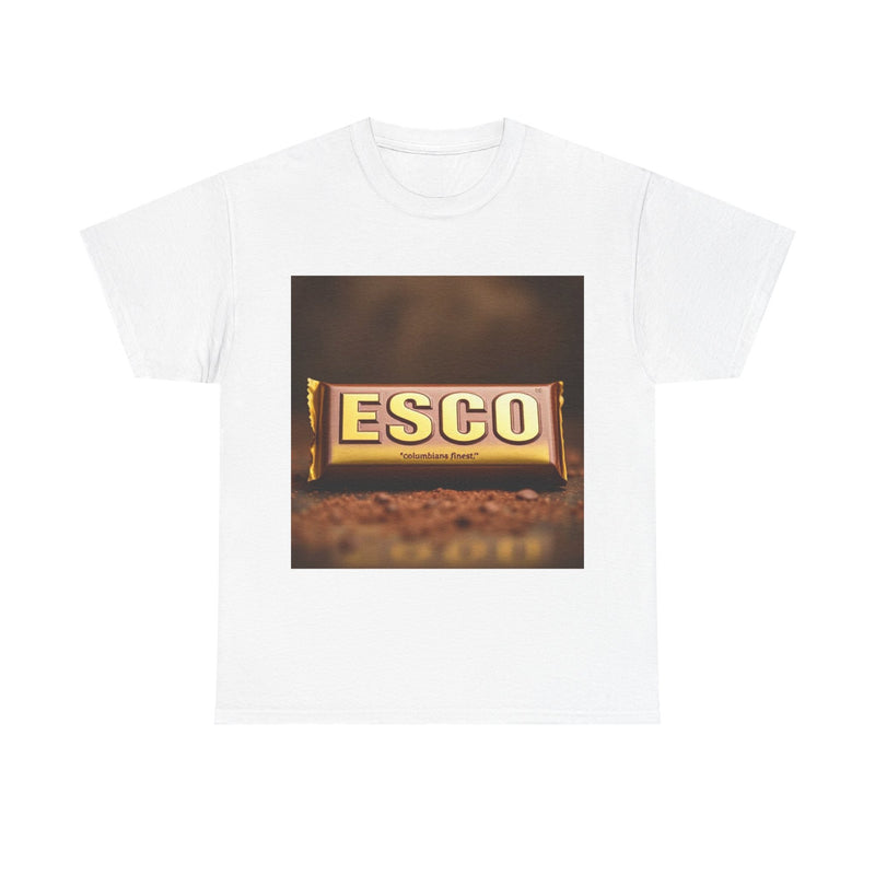 Unisex Cotton Tee with ESCO Design, Casual Graphic Tee, Streetwear Style, Gift for Food Lovers, Ideal for Parties and Celebrations