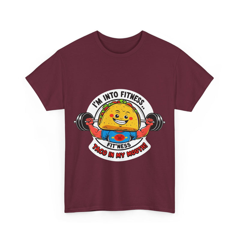 Fitness Taco Tee - Fun Unisex Cotton Shirt, Gym Apparel, Foodie Gift, Workout Fashion, Fitness Humor