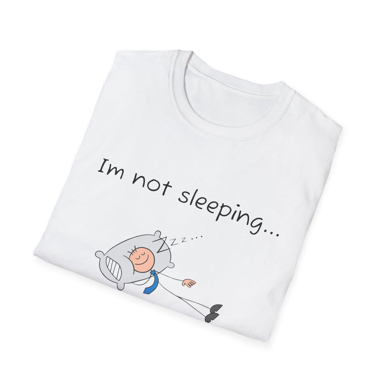 Funny Battery Saving Mode T-Shirt, Unisex Humor Tee, Gift for Friends, Sleepy Shirt, Casual Wear, Unique Graphic Tee