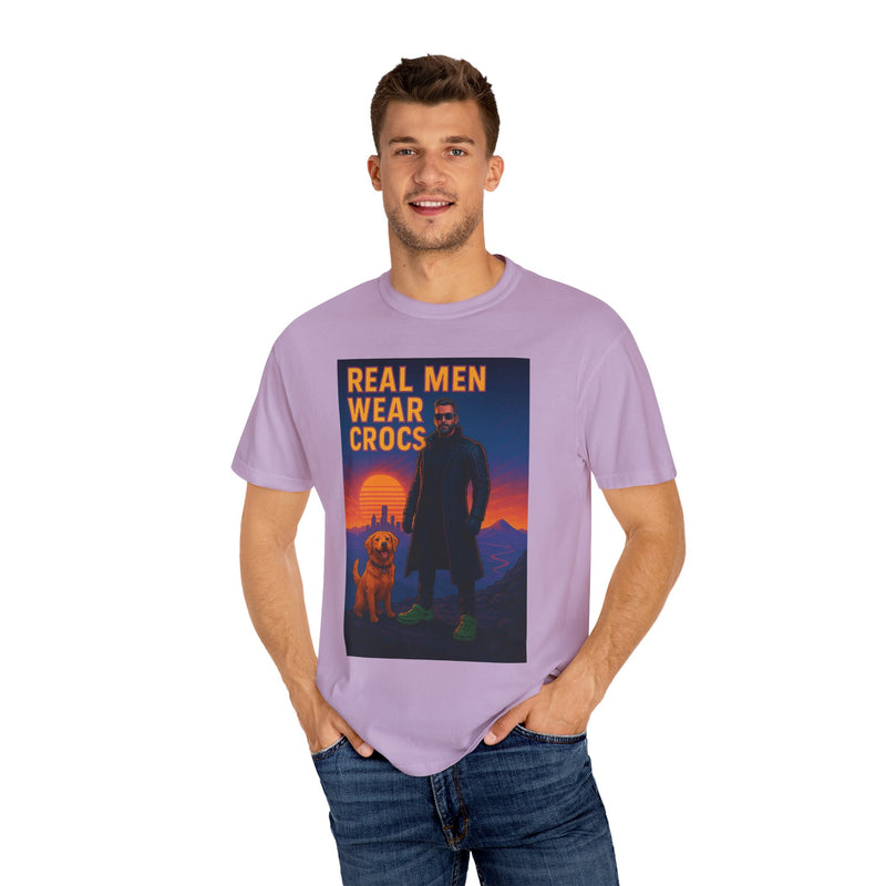 Real Men Wear Crocs T-Shirt, Unisex Casual Tee for Men, Perfect Gift for Dads, Birthdays, and Casual Outings