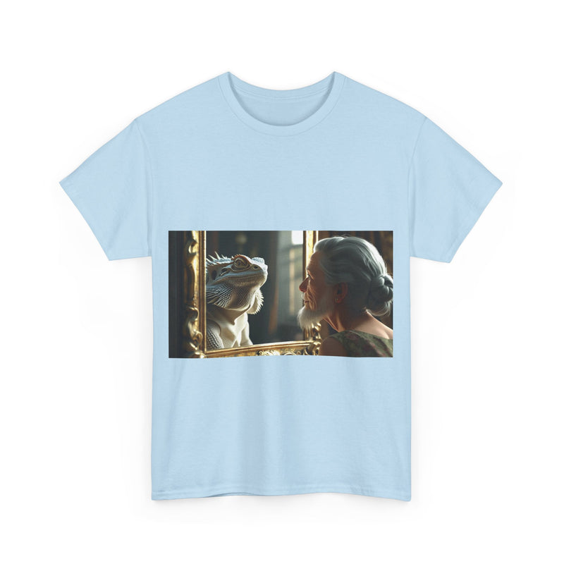 Unisex Heavy Cotton Tee - Playful Nostalgia Shirt, Casual Wear, Gift for Friends, Movie Night, Unique Graphic Tee
