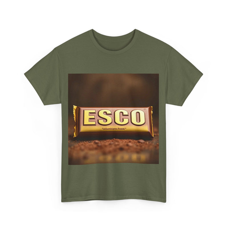 Unisex Cotton Tee with ESCO Design, Casual Graphic Tee, Streetwear Style, Gift for Food Lovers, Ideal for Parties and Celebrations