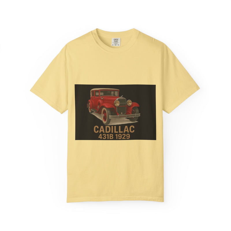 1929 Caddilac T-Shirt, Car Enthusiast Tee, 1929 Cadillac Shirt, Gift for Him, Classic Auto Fashion, Unisex Garment-Dyed Top