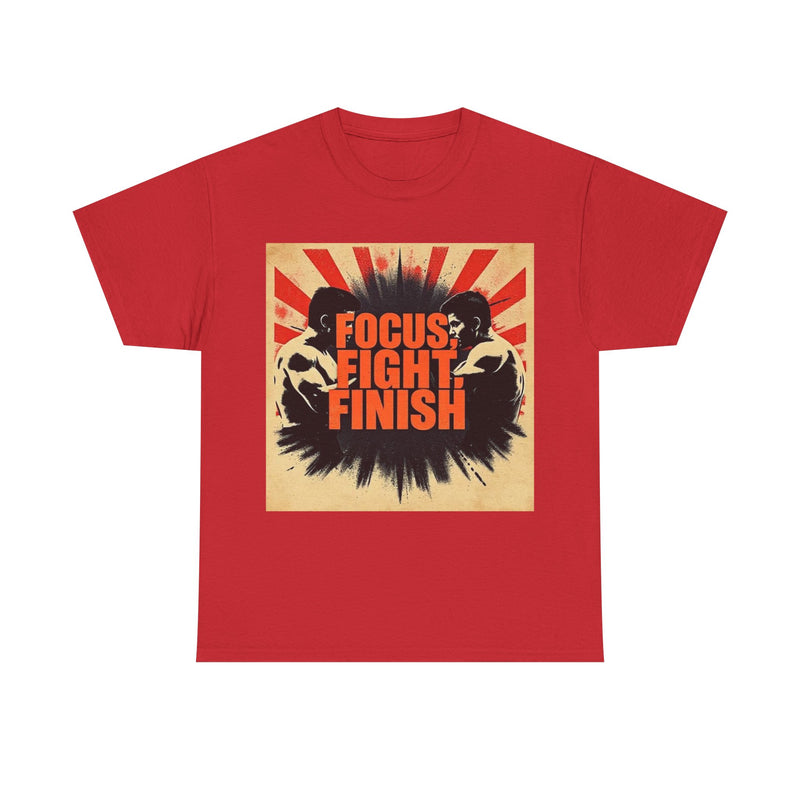 Focus Fight Finish Tee - Motivational T-Shirt, Fitness Shirt, Gym Apparel, Unisex Casual Wear, Gift for Athletes