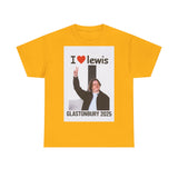 I  Lewis Glastonbury 2025 Unisex Heavy Cotton Tee | Festival Shirt, Concert Apparel, Fan Merchandise, Gift for Music Lovers, Casual Wear